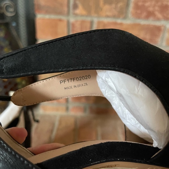 NEW Rachel Zoe Stephanie Black Peep Toe Sandals - Picture 8 of 9